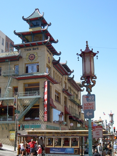 Laterne mit chinesischem Stil in Chinatown